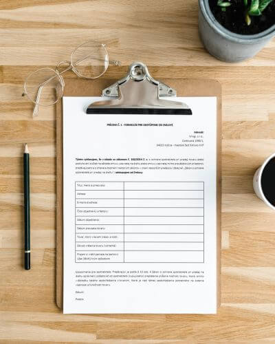 osdtupenie od zmluvy